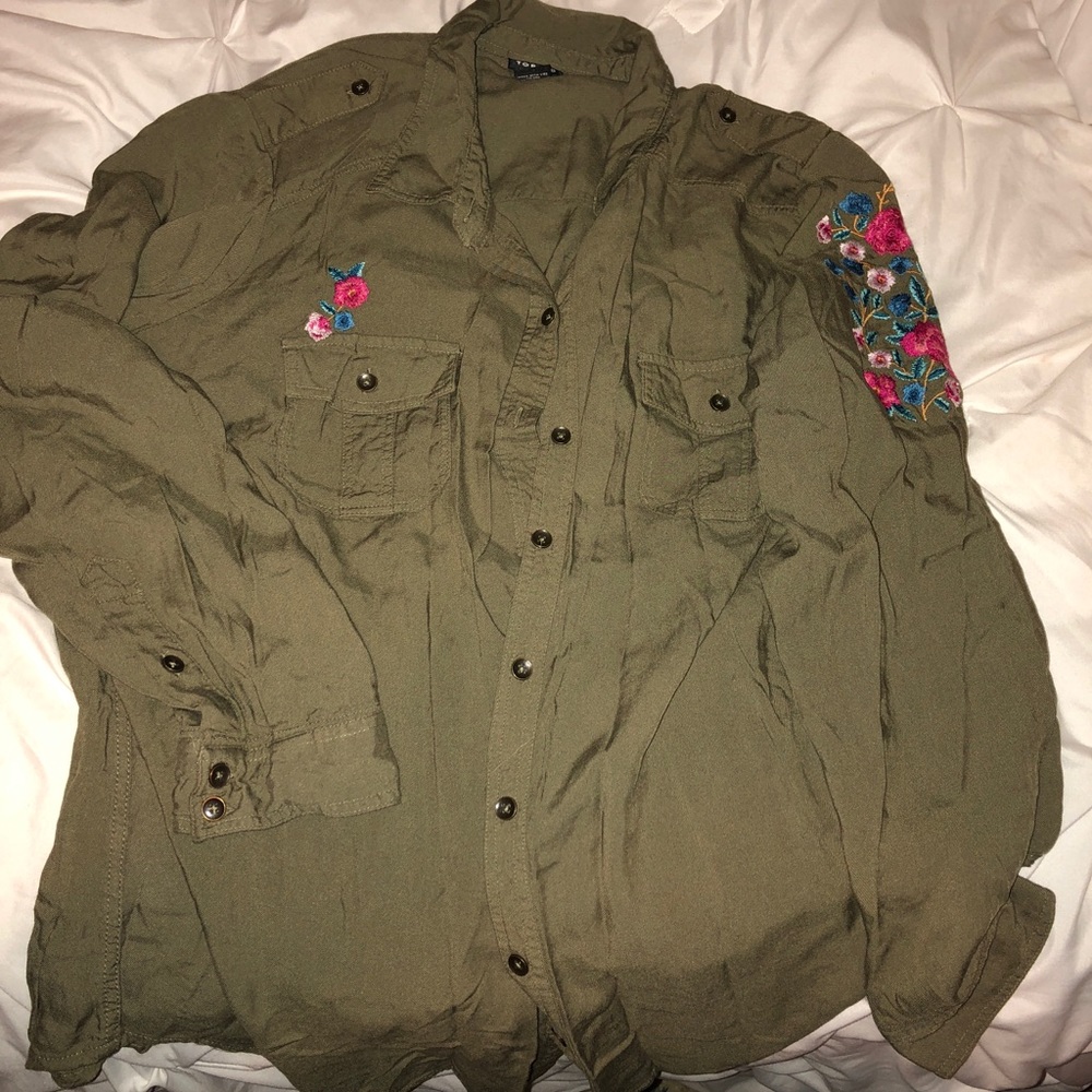 Button up Hunter Green